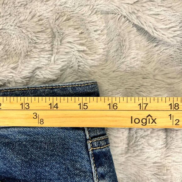 Just Black Denim Skirt Women L A-Line Button Front Medium Wash Stretch USA Made - Picture 5 of 6